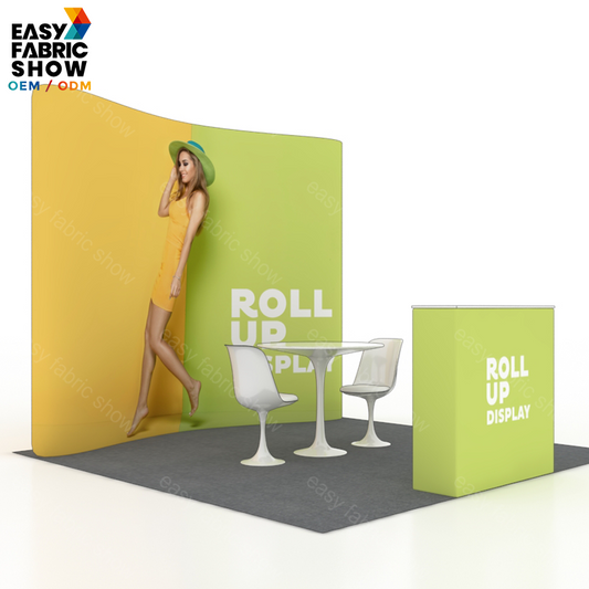 3*3m Aluminum Frame Booth with a curved background