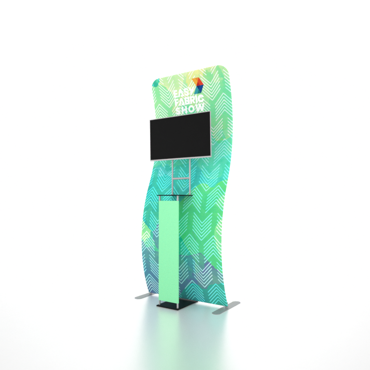 Portable Exhibit TV Display Stand-S Shape