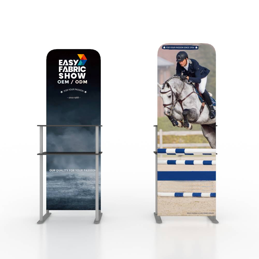 Exhibition Display Rack with Double Shelves