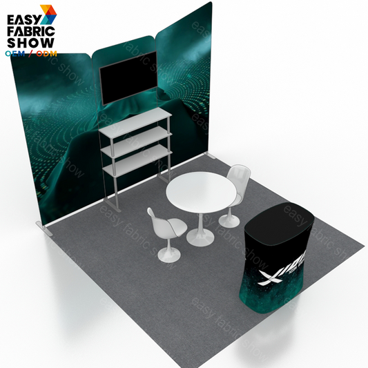 3*3m Aluminum Frame Booth with Multi-layer shelf NO.2