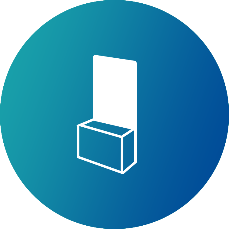 trade show display shelves