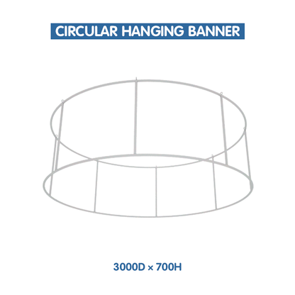 Sky Tube Circle Hanging Banner exhibition