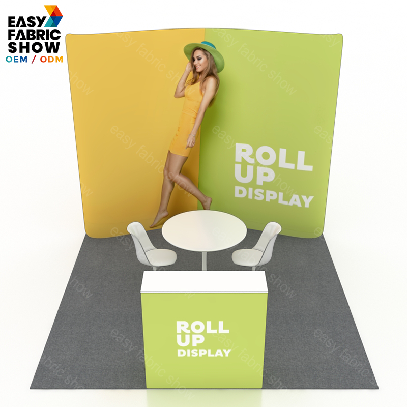 3*3m Aluminum Frame Booth with a curved background