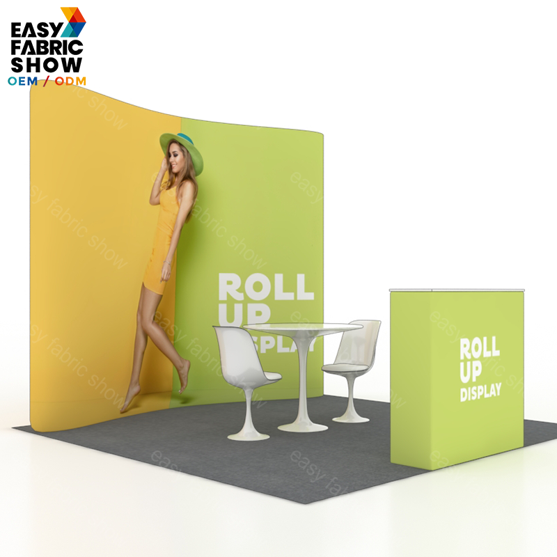 3*3m Aluminum Frame Booth with a curved background