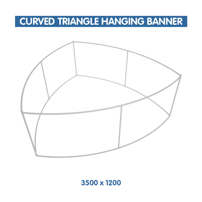 Sky Tube Curved Triangle Exhibition Hanging Banner