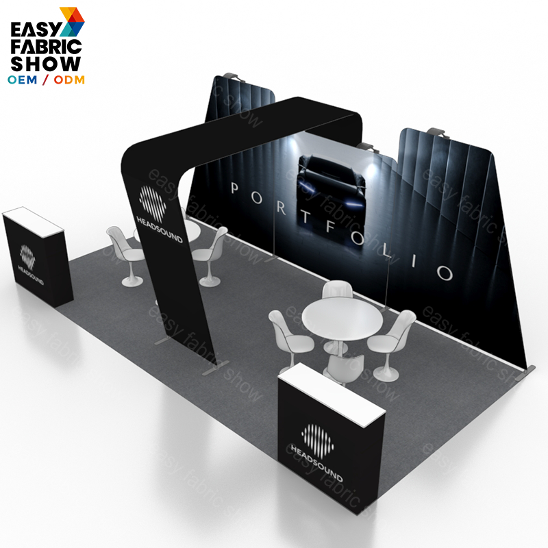 3*6m Aluminum Frame Booth With Arc - shaped NO.3