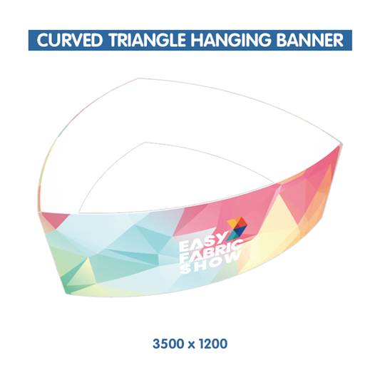 Sky Tube Curved Triangle Exhibition Hanging Banner