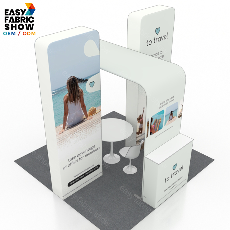 3*3 3D Wallbox booth NO.5 With Arch Displays - Easy Fabric Display