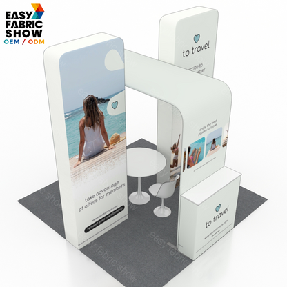 3*3 3D Wallbox booth NO.5 With Arch Displays - Easy Fabric Display