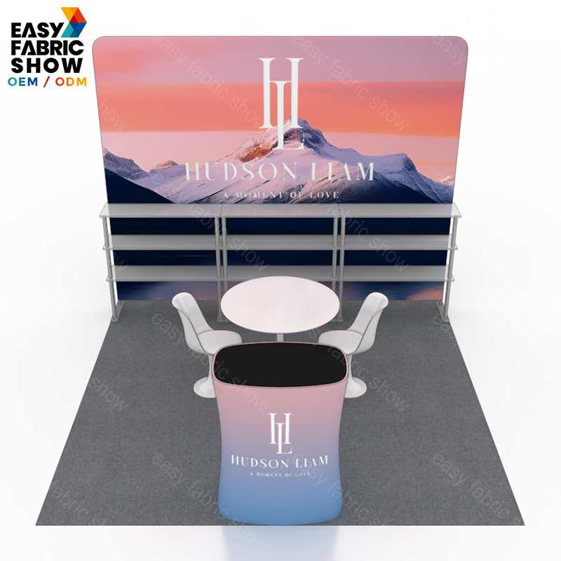 3*3m Aluminum Frame Booth with Multi-layer shelf NO.1