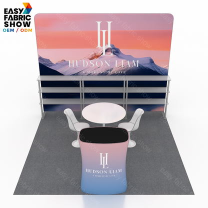 3*3m Aluminum Frame Booth with Multi-layer shelf NO.1