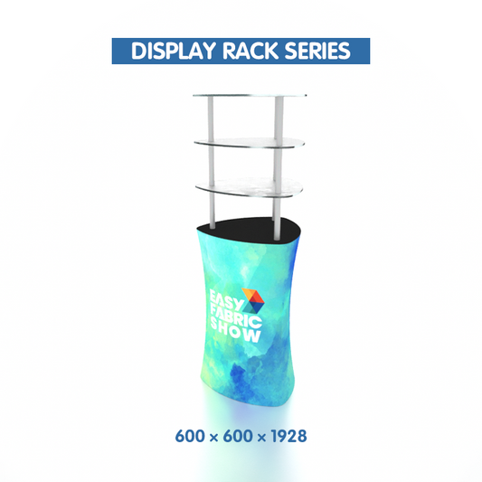 Exhibition Display Rack with Multiple Triangular Shelves