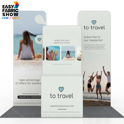 3*3 3D Wallbox booth NO.5 With Arch Displays - Easy Fabric Display