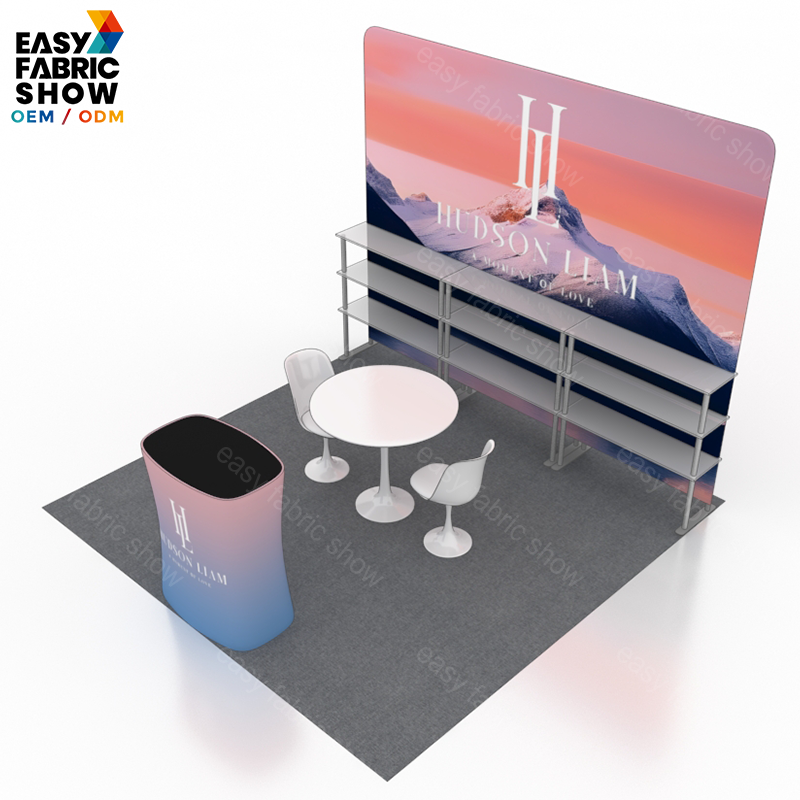 3*3m Aluminum Frame Booth with Multi-layer shelf NO.1