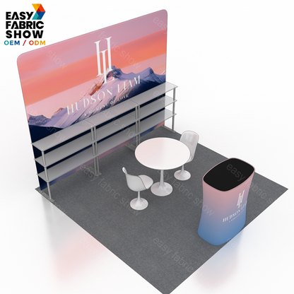 3*3m Aluminum Frame Booth with Multi-layer shelf NO.1