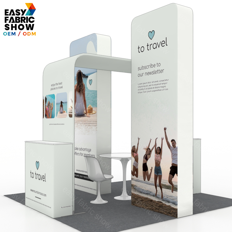 3*3 3D Wallbox booth NO.5 With Arch Displays - Easy Fabric Display