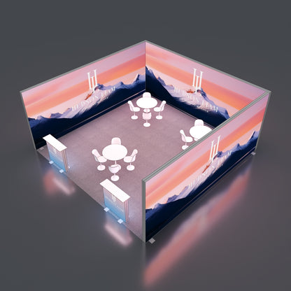 6*6m Lightboxes Booth NO.5