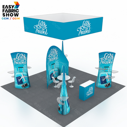 6*6 3D Wallbox booth NO.6 With Hanging Banner