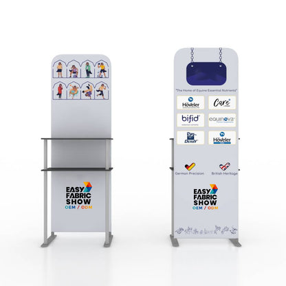 Exhibition Display Rack with Double Shelves