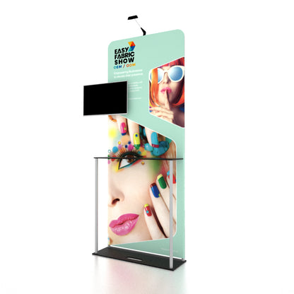 Portable Exhibit TV Display Stand with Spotlight