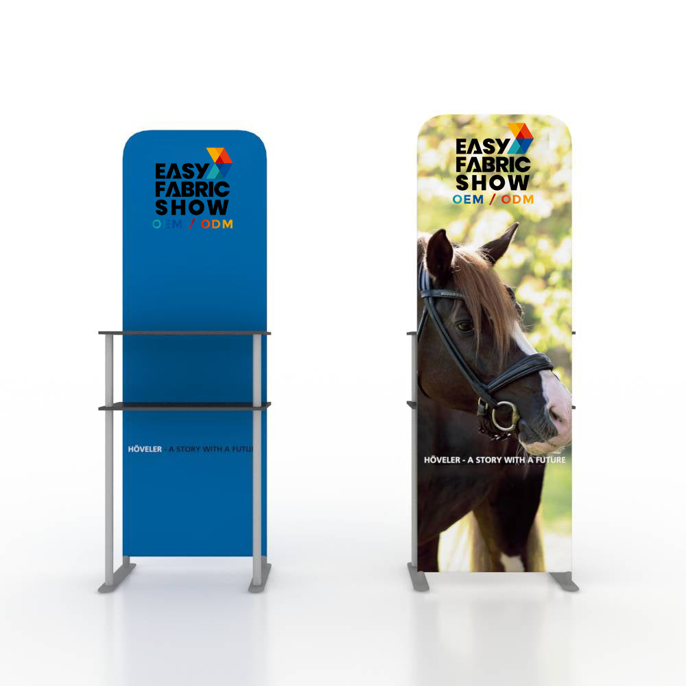 Exhibition Display Rack with Double Shelves