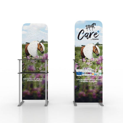 Exhibition Display Rack with Double Shelves