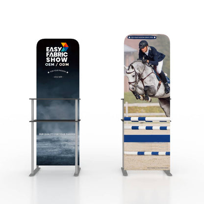 Exhibition Display Rack with Double Shelves