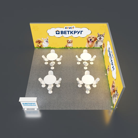 6*6m Lightboxes Booth NO.1