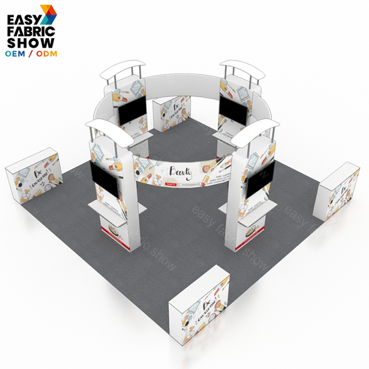 6*6 3D Wallbox booth NO.1 With TV Mount