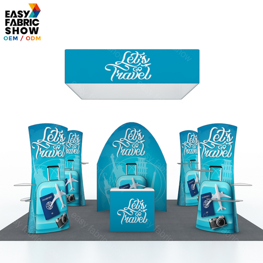 6*6 3D Wallbox booth NO.6 With Hanging Banner