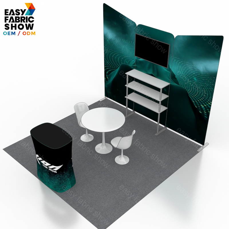 3*3m Aluminum Frame Booth with Multi-layer shelf NO.2