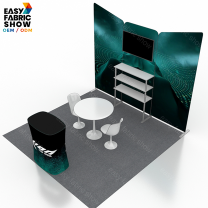 3*3m Aluminum Frame Booth with Multi-layer shelf NO.2