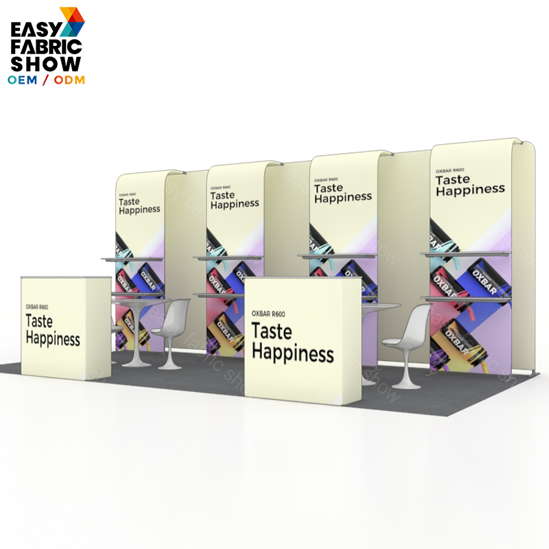 3*6m Aluminum Frame Booth With Multi-layer shelf NO.1