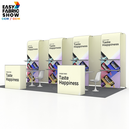 3*6m Aluminum Frame Booth With Multi-layer shelf NO.1