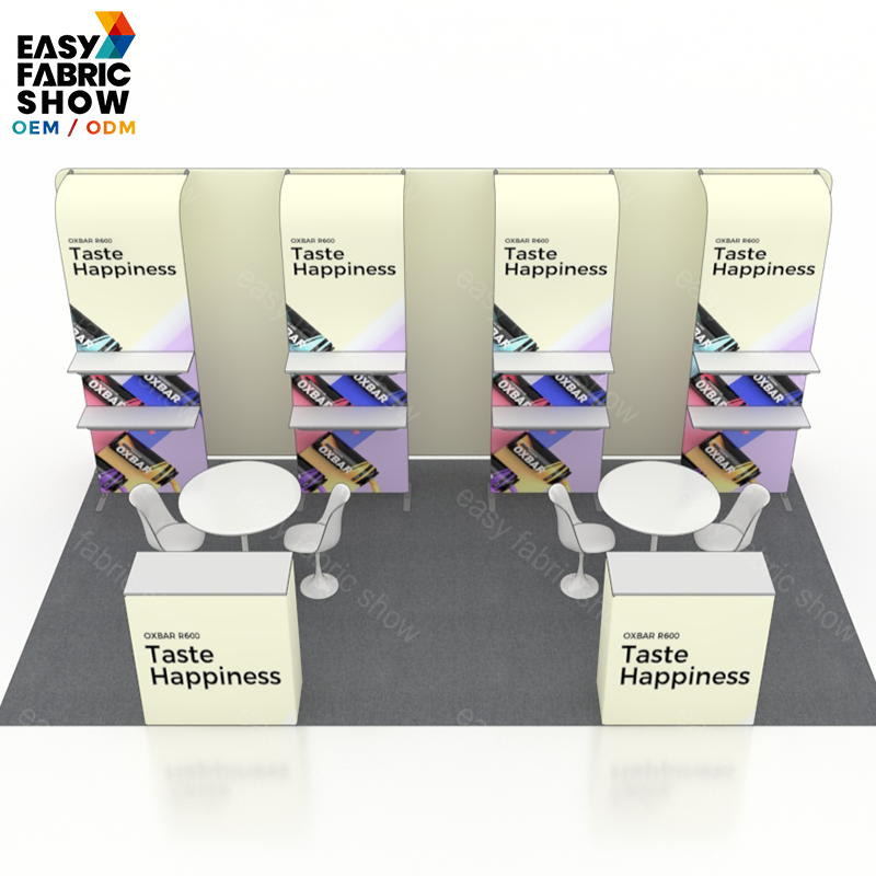 3*6m Aluminum Frame Booth With Multi-layer shelf NO.1