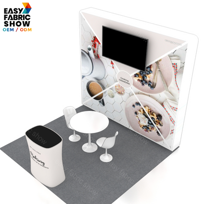 3*3 3D Wallbox booth NO.1 With TV Mount