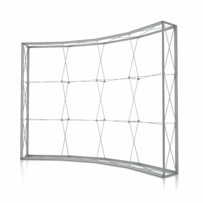SEG Popup Curved Media Wall with  Clamping Lights