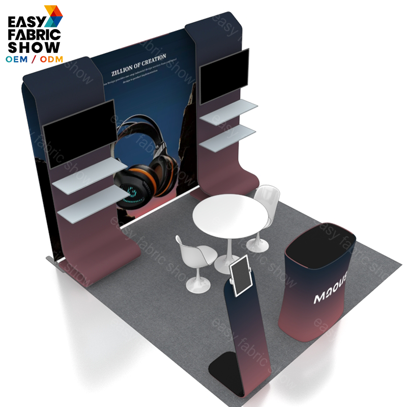 3*3m Aluminum Frame Booth with Double TV Mounts