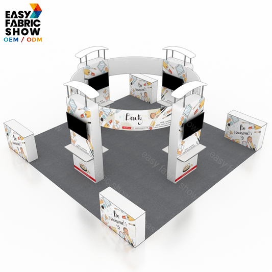 6*6 3D Wallbox booth NO.1 With TV Mount