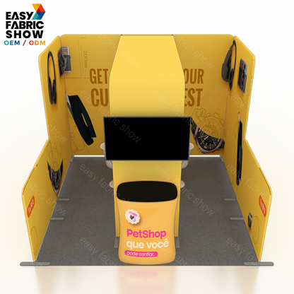 3*3m Aluminum Frame Booth with Arch and TV Mount