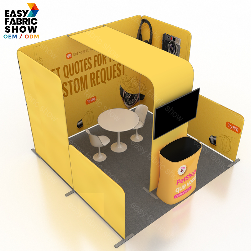 3*3m Aluminum Frame Booth with Arch and TV Mount