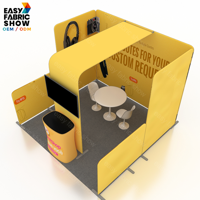 3*3m Aluminum Frame Booth with Arch and TV Mount