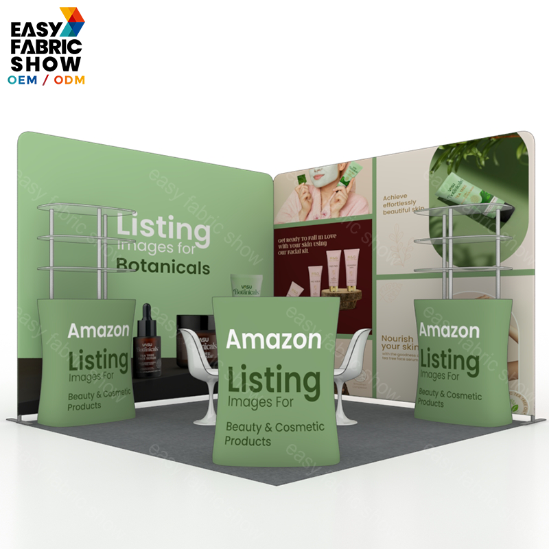 3*3m Aluminum Frame Booth with Multi-layer shelf NO.3