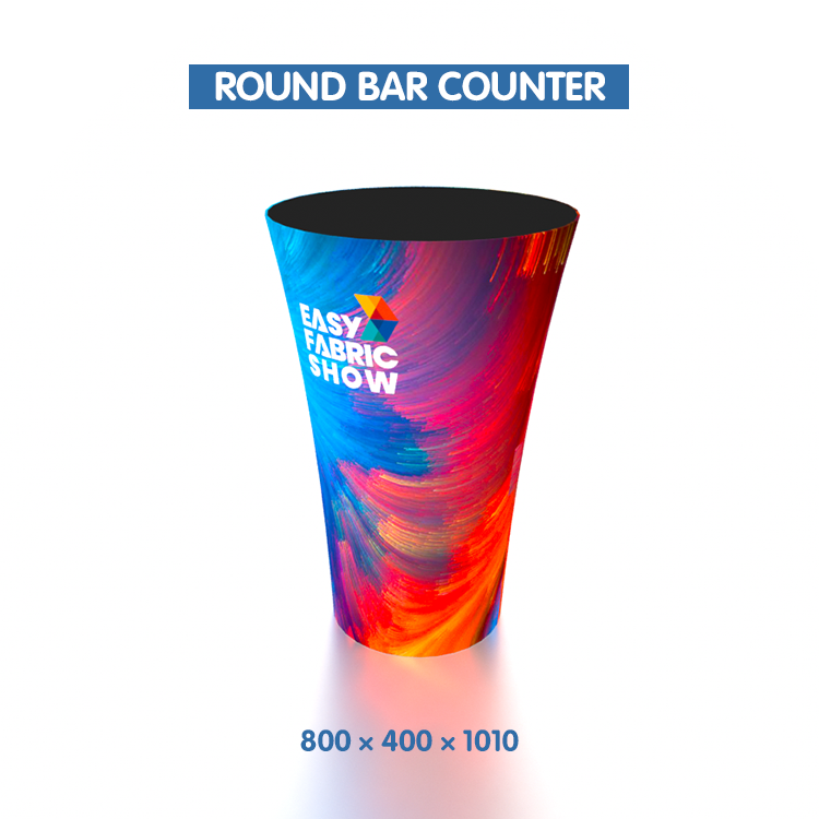 ROUND BAR COUNTER - Easy Fabric Display