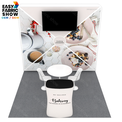 3*3 3D Wallbox booth NO.1 With TV Mount