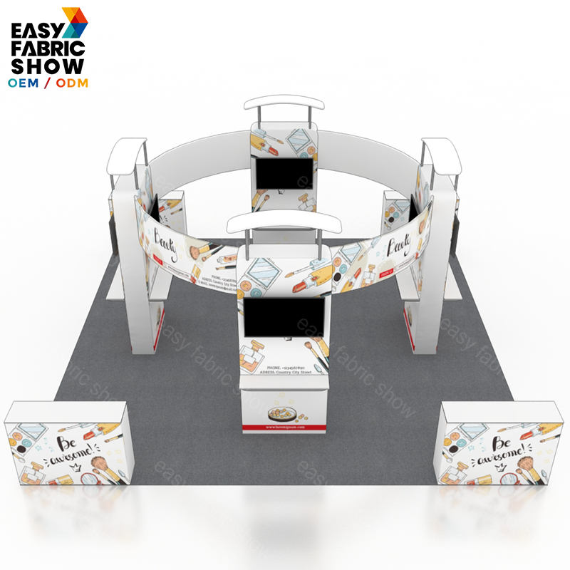 6*6 3D Wallbox booth NO.1 With TV Mount