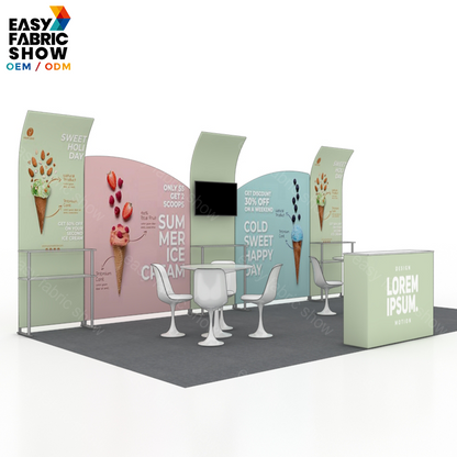 3*6m Aluminum Frame Booth With Multi-layer shelf NO.2