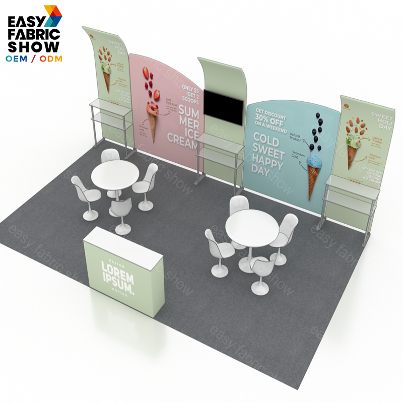 3*6m Aluminum Frame Booth With Multi-layer shelf NO.2