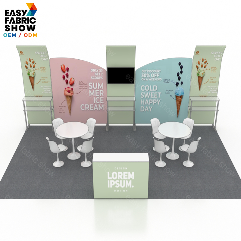 3*6m Aluminum Frame Booth With Multi-layer shelf NO.2