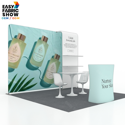 3*3m Aluminum Frame Booth with Multi-layer shelf NO.4